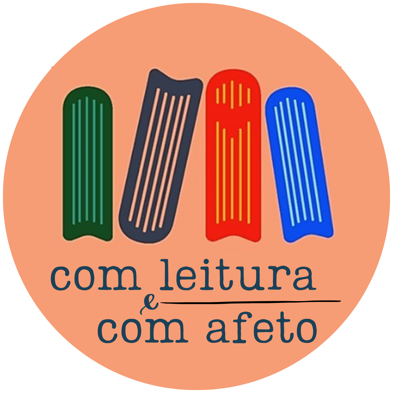 Logo do clube de leitura "Com Leitura e Com Afeto"